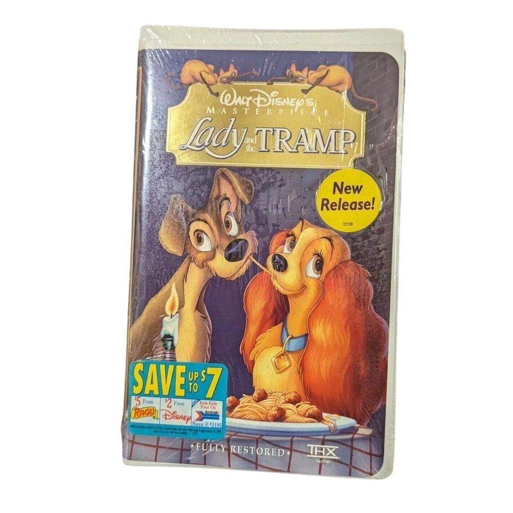Disney's‎ Lady & The Tramp VHS Tape Factory Sealed 1998 Original Release  READ
